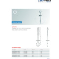 M16x 350mm Eye Bolt Galv Open Type