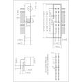 1.27*2.54 mm 14p Dip de encabezado de caja cubierta/THR 90 ° H = 5.90