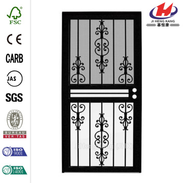 Estate Black Recessed Mount All Season Security Door