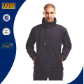 Preto poliéster impermeável PU Taslon Revestimento Rain Jacket