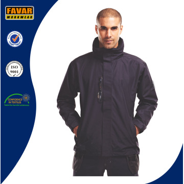 Chaqueta impermeable impermeable de la capa de la PU de la PU de poliéster