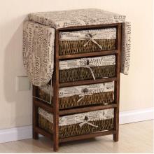 Brown Wooden Storage Cabinet With Ironing Board