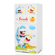 Cartoon Design Printed Plastic Drawer Storage Cabinet (HW-L712)