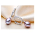 Pendiente de perlas de moda Fancy Pearl AAA 8-9mm Pendiente de perlas de agua dulce perla