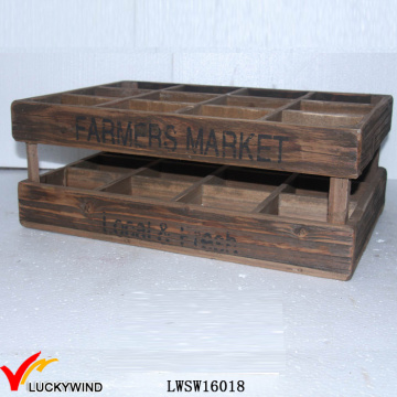 Almacén Vintage Recuperado 12 Botellas Caja De Madera De Vino