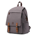 Canvas School Backpack Bag with USB Port