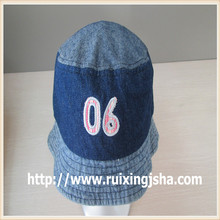 Custom Blue Jean Washed Bucket Cap and hat