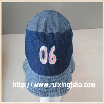 Personnalisé bleu Jean lavé seau Cap et chapeau