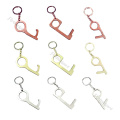 Antimicrobial No Contact Brass Door Opener Keychain