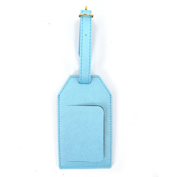 Top Full Grain Travel Saffiano Leather Luggage Tag