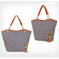 2015 Mulheres da moda Stripe Canvas Bag (54036)