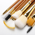 Orange Handle Synthetic Hair Makeup Brush Set