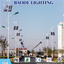 8m Solar y viento 80W LED calle luz