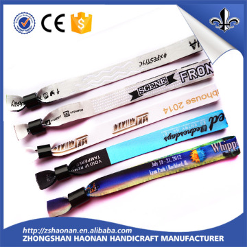 Custom Special Polyester Material Printing Satin Wristbands for Event