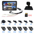 6CH 10.1 inch Touch Screen Car/RV/Bus/Truck AHD Monitor System Vehicle CCTV Camera 1080P Night Vision Reversing Parking Recorder