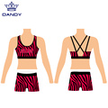 Zebra pattern sport wear cheerleading practice uniforms