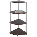 Four Layers Glass Corner Stand/Clear Glass or Black Glass