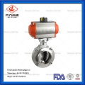 SS304/SS316L sanitary thread pneumatic butterfly valve