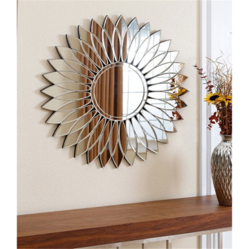 Corn Leaves Shaped Round Venice Wall Mirror for Home Decoration