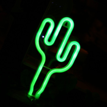 Cactus Custom LED Neon Light Signs Battery Powered