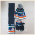 sombrero del invierno del punto, manopla & bufanda conjunto