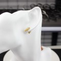 Elegant design fish bone metal earring