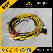 Pièces d&#39;excavatrice du faisceau de câbles Komatsu PC450-8 6251-81-9810