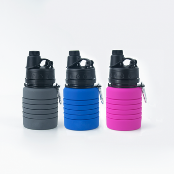 20Oz silicone Collapsible Water Bottle  sports bottle