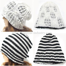 Lady knit slouchy beanie hat wholesale supplier