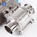 Stainless Steel 3 PCS Pneumatic Actuator Ball Valve