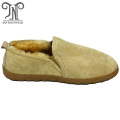 Men's comfortable indoor sheepskin fuzzy slippers