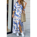 Long Sleeve Maxi Dress Casual Button Party Dress