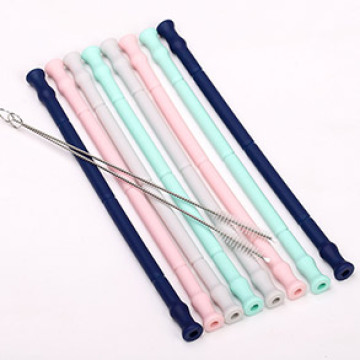 Reusable silicone straws bpa free silicone drinking straws