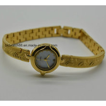 Vogue Gold Watch Small Wrist Ladies Bracelet Watches Brass Quartz