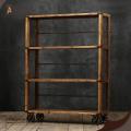 Vintage Industrial Bookshelf Wooden Stroage Furniture