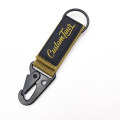 Nylon Hook and Loop Rubber Patch Carabiner Keychain