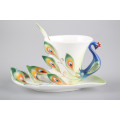 Ceramic Peacock Tea Set Cup