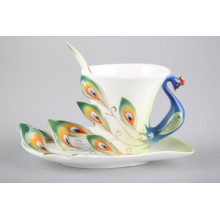 Ceramic Peacock Tea Set Cup