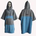 microfiber dry poncho changing robe with logo embroidery