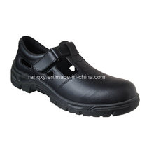 Sapato de trabalho de sandália de couro liso (HQ01031)