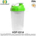 2017 popular portátil plástico de los PP agite la botella, botella de la coctelera BPA proteína plástico libre polvo (HDP-0314)