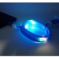 Voice control LED flowing Micro USB cable blue