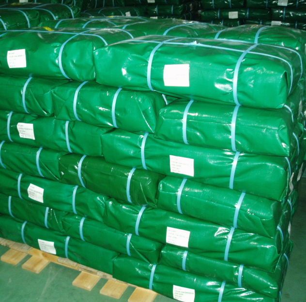 PE tarp bale packing