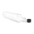 Botella de vidrio de aceite de oliva transparente de forma redonda 500ml