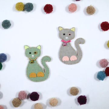 Felt sewing cat DIY brooch decoration kit