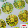 Gold Tamper Proof Hologram Stickers Roll with Fluorescent Ink