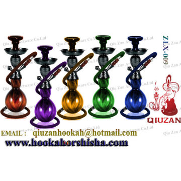 Colored Medium Glass Hookah With Gourd Shaped Vase
