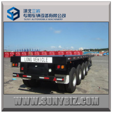 50t 4alxes Container Flatbed Semi Trailer