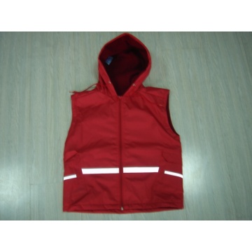Yj-1127 seguridad reflectante rojo chaleco de lluvia chaqueta de moda capa de lluvia