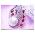 Colgante de perlas de moda de agua dulce 12-13mm AAA botón Perla de cisne forma de perlas colgante de perlas